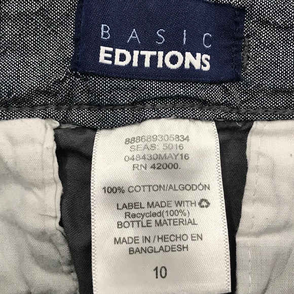 Basic Editions Grey Boys Shorts Size 10 - Picture 5 of 6